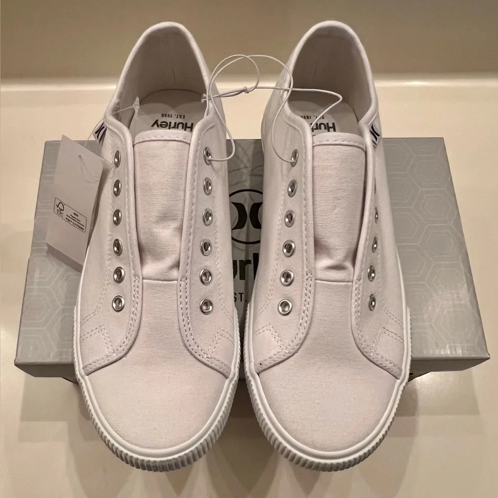 Hurley White Textile Sneakers - Picture 1 of 5